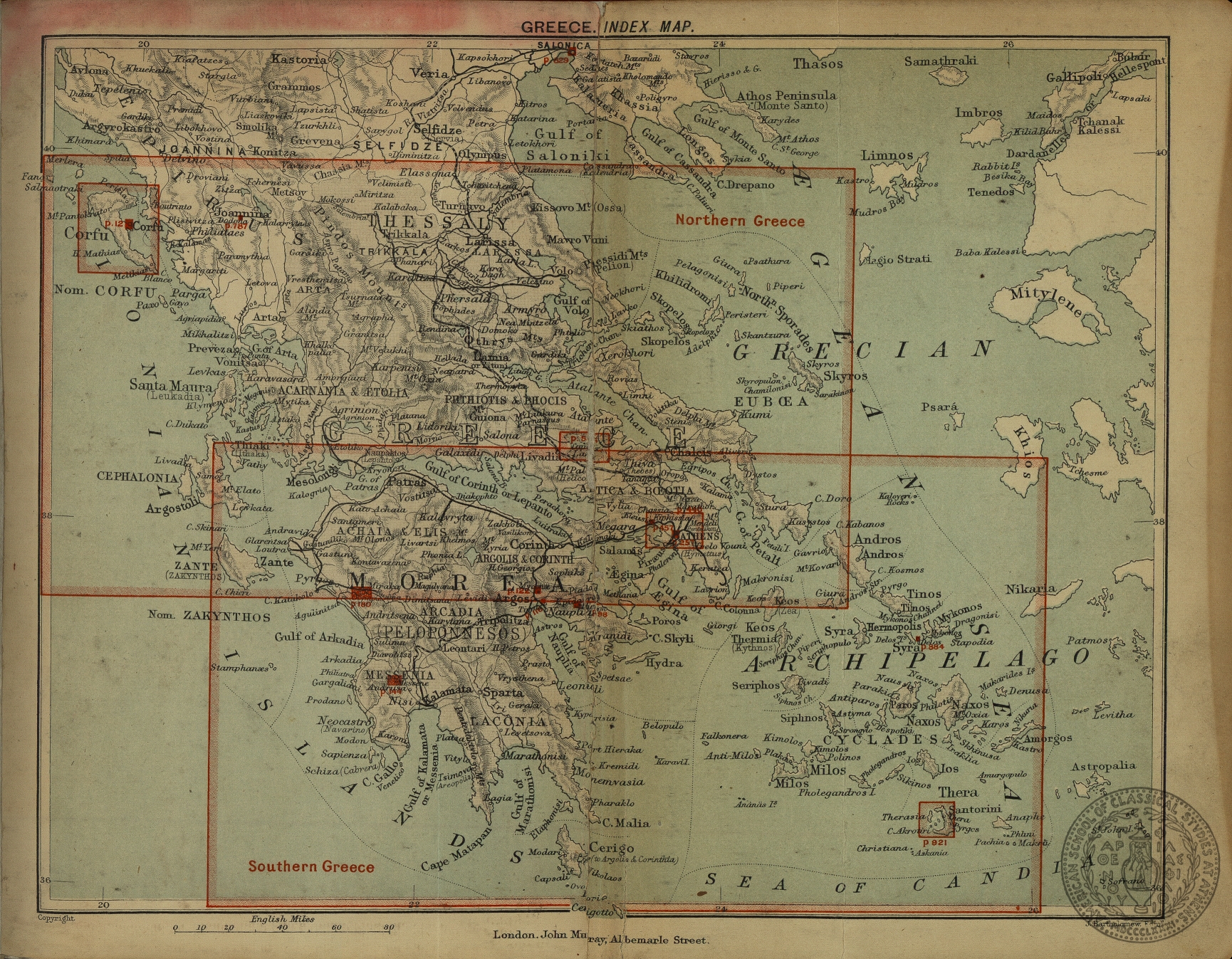 Greece index map